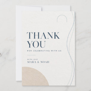 Wedding Thank You Card Coastal Editorial Aegean