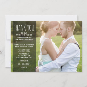 Wedding Thank You Card - Flat Card