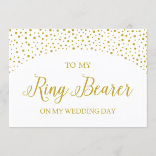 Wedding Thank You Card for Ring Bearer