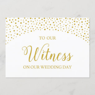 Wedding Thank You Card for Witness