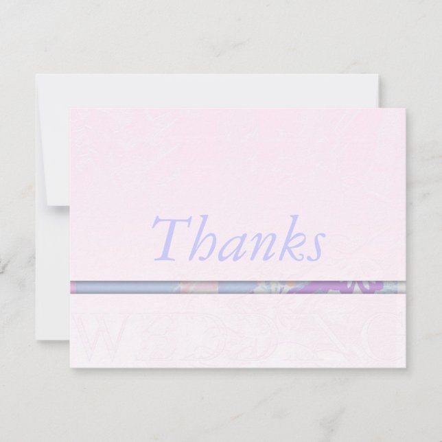 Wedding Thank You Card Personalised Invites Silk (Front)