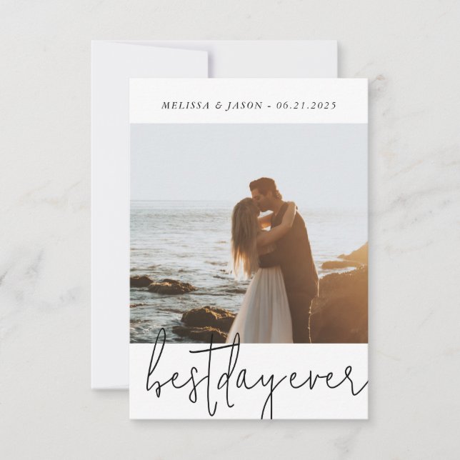 Wedding Thank You Card Photo wedding  (Front)