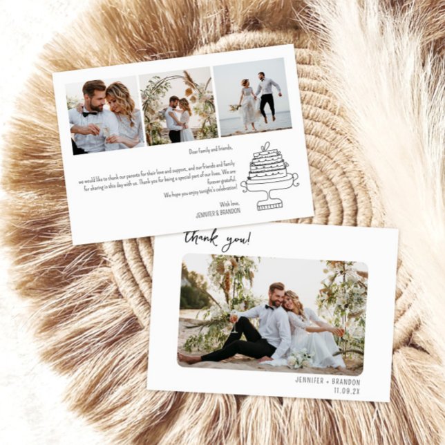 Wedding thank you card scribble cake (Creator Uploaded)