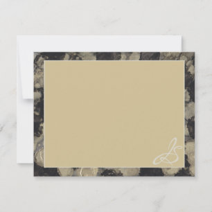Wedding Thank You Card Shades of Golds and Blacks