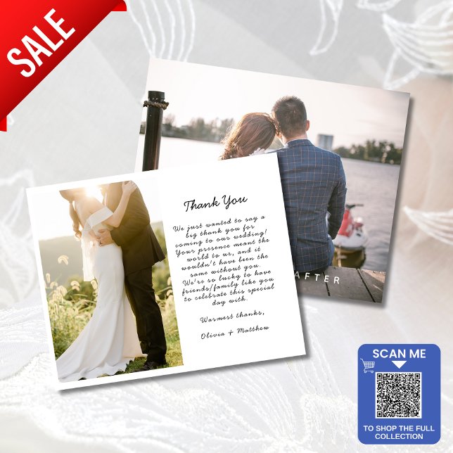 Wedding Thank You Card Wording Messages PHOTO      (TRANSFER  TO A FLAT CARD INVITATION (5X7) TO ACCESS A DOWNLOAD VERSION)