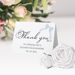 Wedding Thank you Cards   Blue Bow Calligraphy