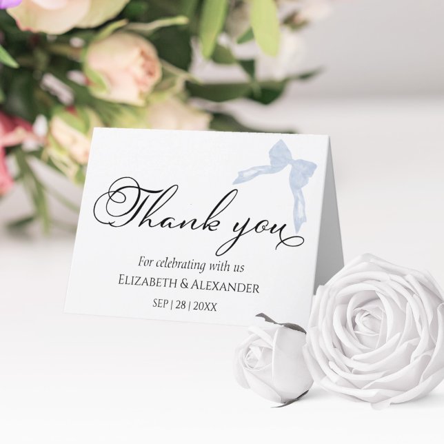 Wedding Thank you Cards | Blue Bow Calligraphy (Creator Uploaded)