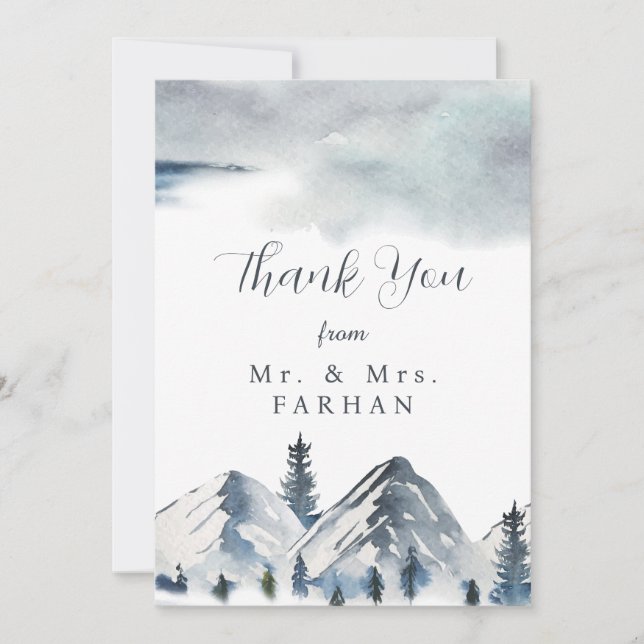 Wedding Thank You Cards editable (Front)