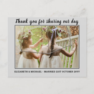 Wedding Thank you Cards With Photo Virtual Digital