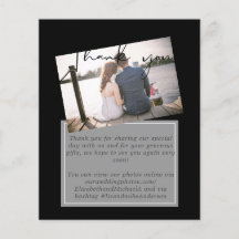 Wedding Thank You Cards With Photo Virtual Digital