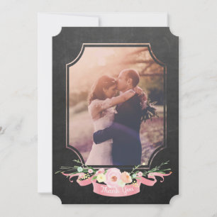 Wedding Thank You Chalkboard Floral