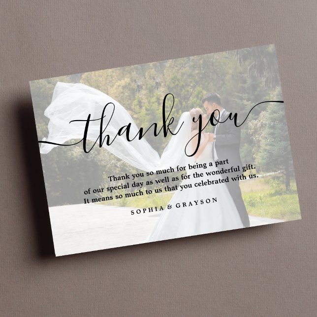 Wedding Thank You Custom Personalised Photo Vellum (Creator Uploaded)