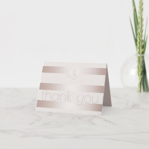 Wedding Thank You Elegant Modern Blush Pearl Note Card
