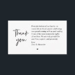Wedding Thank you for attending, modern minimalist Enclosure Card<br><div class="desc">This is the Modern black ink minimalism font,  Script,  thank you Wedding Enclosure Card. You can change the font colours,  and add your wedding details in the matching font / lettering. #TeeshaDerrick</div>