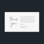 Wedding Thank you for attending, modern minimalist Enclosure Card<br><div class="desc">This is the Modern Dark Grey ink minimalism font,  Script,  thank you Wedding Enclosure Card. You can change the font colours,  and add your wedding details in the matching font / lettering. #TeeshaDerrick</div>