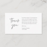 Wedding Thank you for attending, modern minimalist