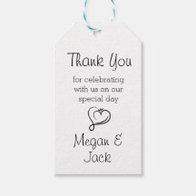 Wedding Thank You Gift Tags, Customisable