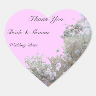 Wedding Thank You Heart Sticker