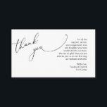Wedding Thank you, in Modern romantic theme Enclos Enclosure Card<br><div class="desc">This is the Modern minimalist,  Black Script,  Wedding reception Enclosure Card. You can change the font colours,  and add your wedding details in the matching font / lettering. #TeeshaDerrick</div>