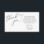 Wedding Thank you, in Modern romantic theme Enclos Enclosure Card<br><div class="desc">This is the Modern minimalist,  Black Script,  Wedding reception Enclosure Card. You can change the font colours,  and add your wedding details in the matching font / lettering. #TeeshaDerrick</div>