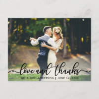 Wedding Thank You Love and Thanks Photo