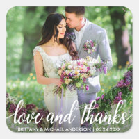 Wedding Thank You Love and Thanks Photo