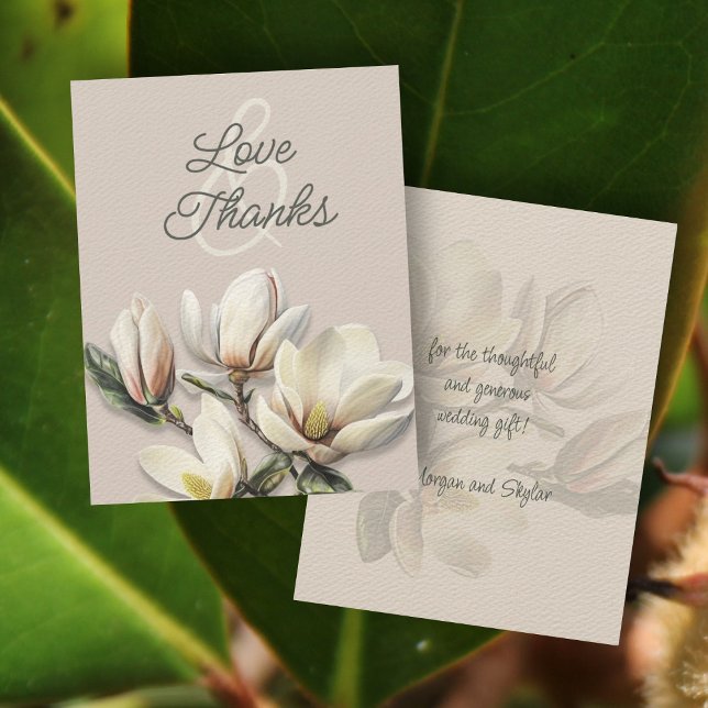 Wedding Thank You Message Southern Magnolia Cards (Creator Uploaded)