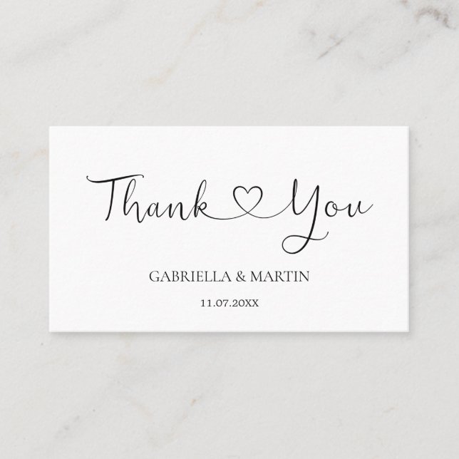 Wedding Thank You Minimal Card (Front)
