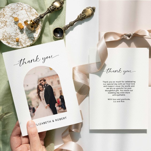 Wedding Thank you Minimal Modern Photo Arch Frame (Creator Uploaded)