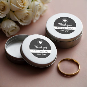 Wedding Thank You Modern Black and White Sticker