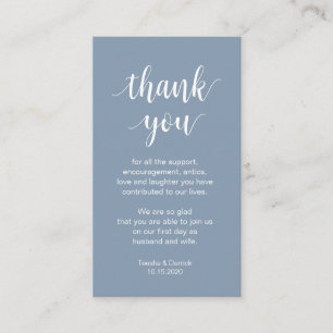 Wedding Thank you, Modern Simple Script Enclosure Card