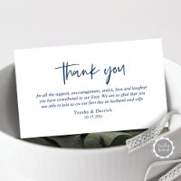 Wedding Thank you, Modern Simple Script Enclosure