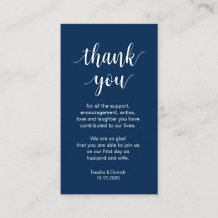 Wedding Thank you, Modern Simple Script Enclosure Card