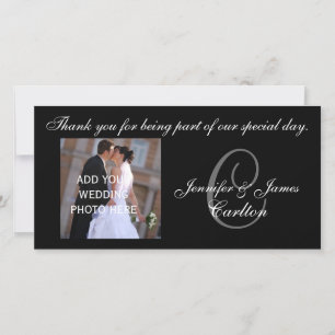 Wedding Thank You Monogram C and Message Card