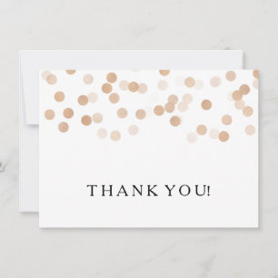 Wedding Thank You Note Copper Foil Glitter Lights Card