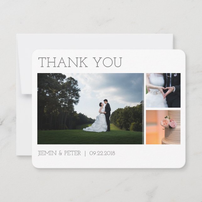 Wedding thank you note (flat) card (Front)