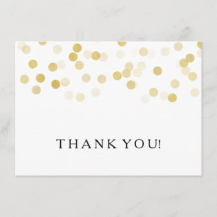 Wedding Thank You Note Gold Foil Glitter Lights Card