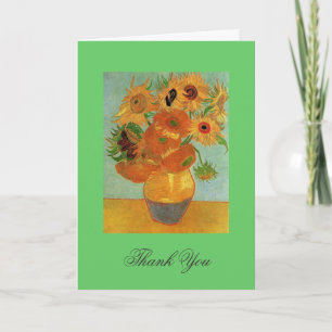 Wedding thank you note Vincent van Gogh Sunflowers Card