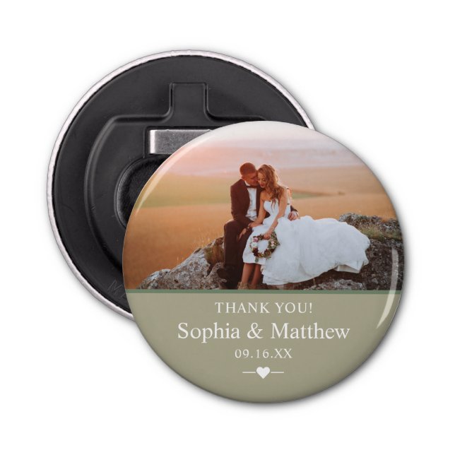 Wedding Thank You Photo Bottle Opener (Front)