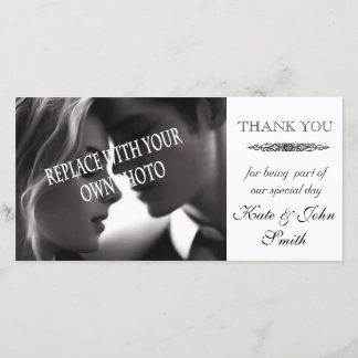 wedding Thank you photo card template