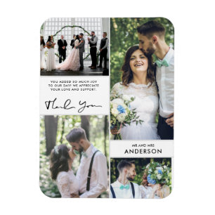 Wedding Thank You Photo Collage  Magnet