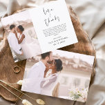 Wedding Thank You Photo Elegant Modern<br><div class="desc">Wedding Thank You Cards that have a photo on the front and back. The Thank you cards contain a modern hand lettered cursive script typography that are elegant,  simple and modern to use after you wedding day celebration.</div>