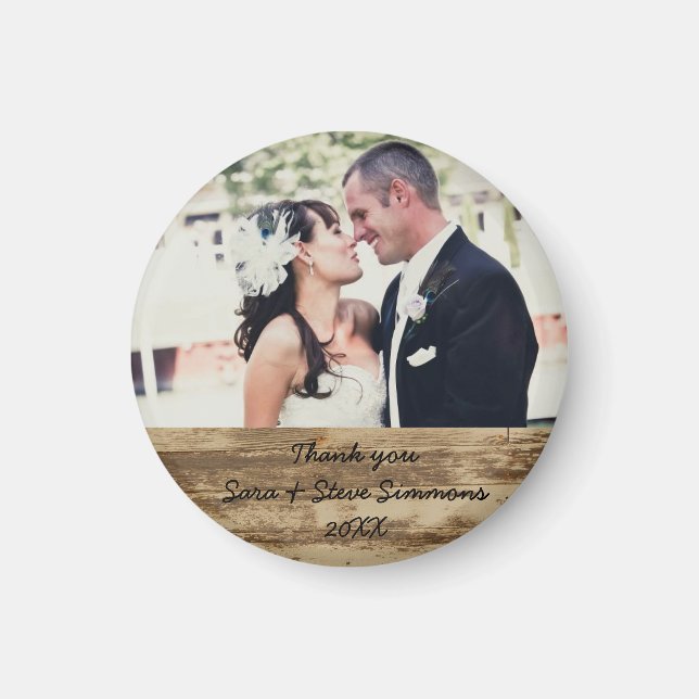 Wedding Thank you Photo Magnet (Front)