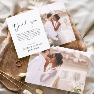 Wedding Thank You Photo Minimalist Modern