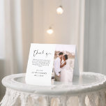 Wedding Thank You Photo Minimalist Modern<br><div class="desc">Wedding Thank You Cards that have a photo on the front and back. The Thank you cards contain a modern hand lettered cursive script typography that are elegant,  simple and modern to use after you wedding day celebration.</div>