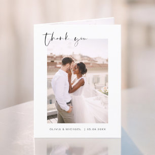 Wedding Thank You Photo Minimalist Romantic