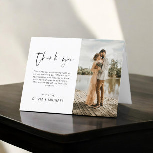 Wedding Thank You Photo Minimalist Simple