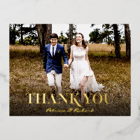 Wedding Thank You Photo Stylish Typography