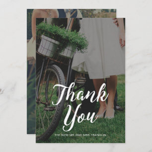 Wedding Thank you Photo with Typography Invitation