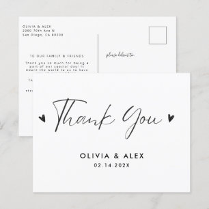  Wedding Thank You  Postcard